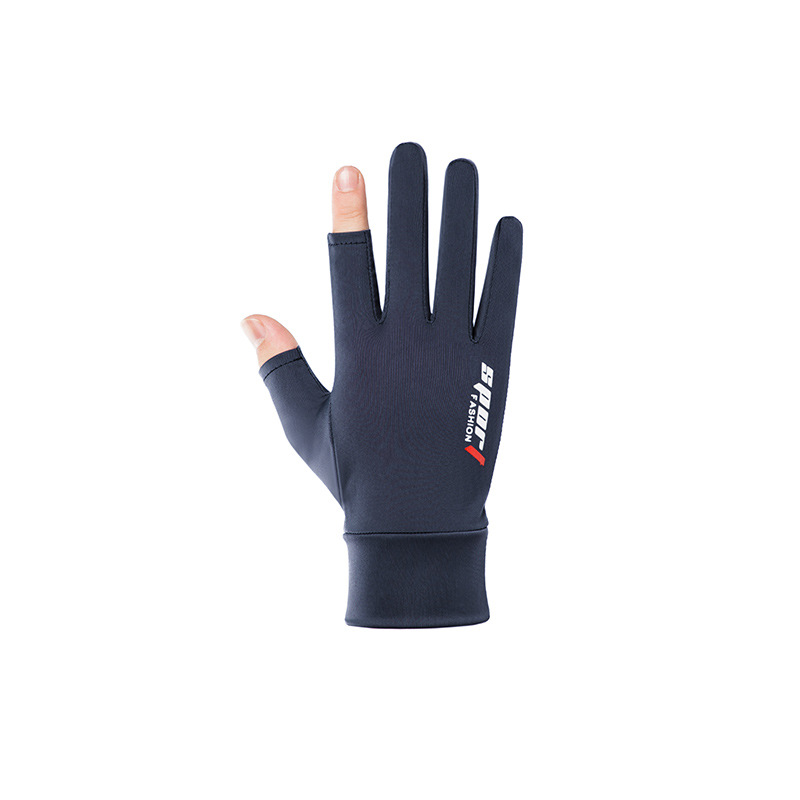Picture of Sun Protection Gloves for Men, Summer Half-Finger Thin Non-Slip Ice Silk Gloves for Driving, Cycling, Fishing, Half-Finger Gloves