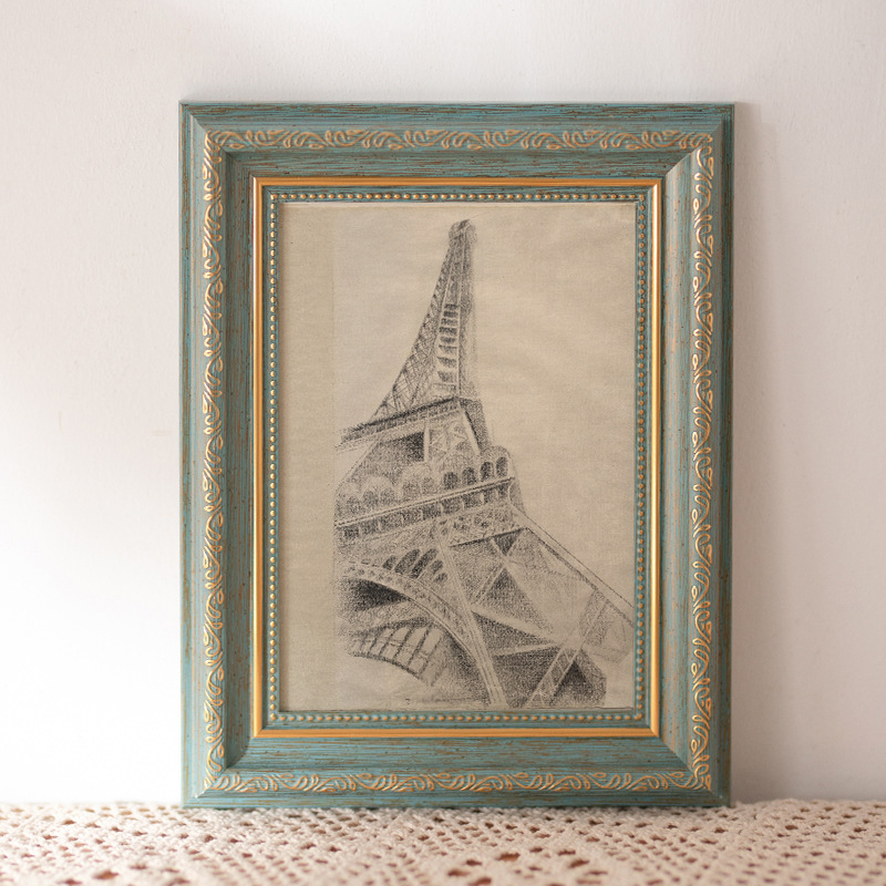 Picture of European retro photo studio wedding photo frame 6 inch table 7 inch 8 inch 10 photo wall a4 simple oil picture frame wholesale