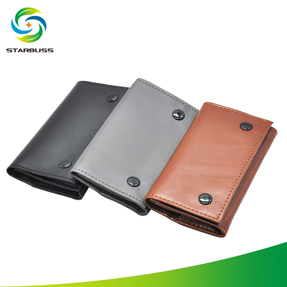 Tobacco Bag Tobacco Bag Three-Layer Soft Belt Hidden Buckle Waterproof Imitation Leather Tobacco Bag Moisturizing Bag Tobacco bags