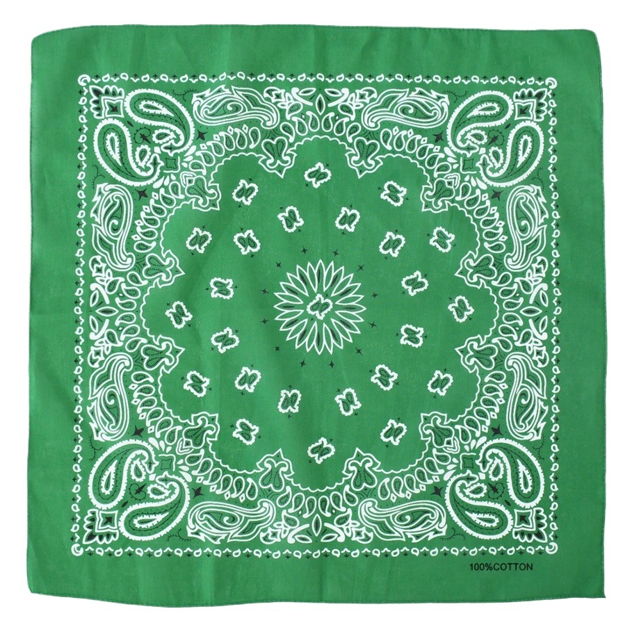 Cross-border New European and American Double Cashew Flower Square Scarf Outdoor Cycling Sports Hip-hop Street Dance Pure Cotton Amoeba Tape