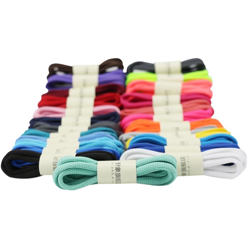 Wild elephant in stock wholesale semi-round shoelace basketball shoes casual shoes sneaker work shoes rope black and white color shoelace rope