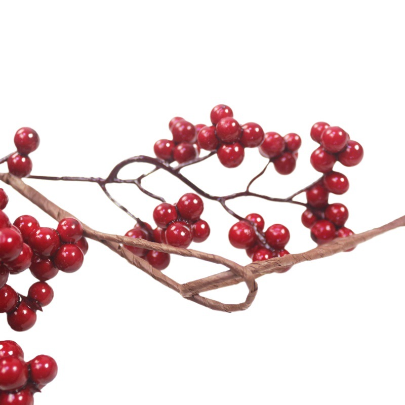 Simulation Red Fruit Vine Wealth Fruit Holly Fruit Berry Simulation Rattan Christmas Tree Ornaments Amazon Christmas Supplies