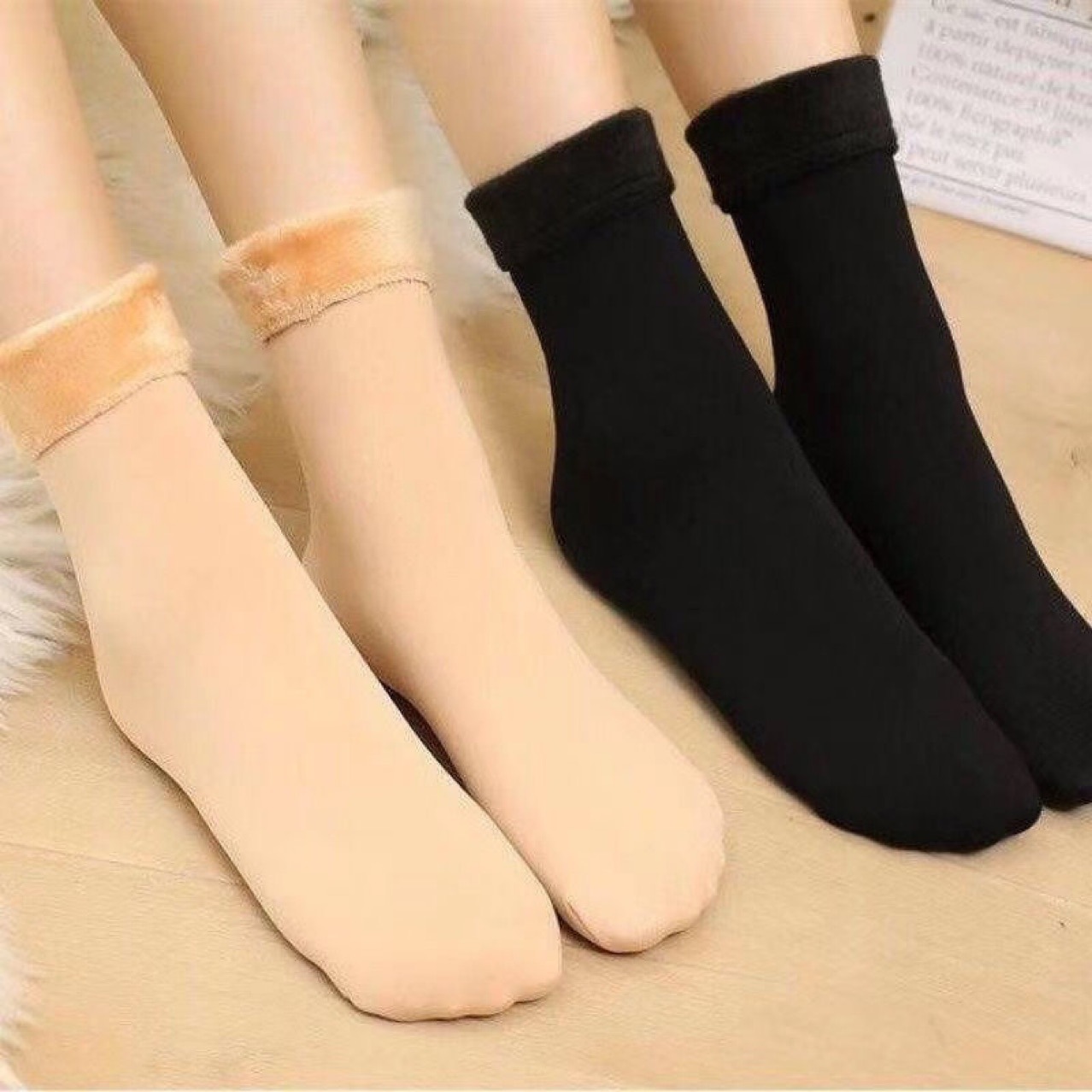 Winter Socks, Velvet, Thickeneded, Warm Snow Socks, Floor Socks for Men and Women at Home, Trendy Floor Socks