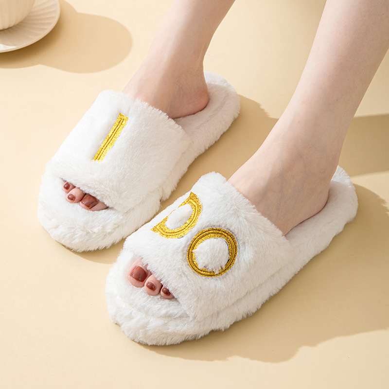 Wedding I Do Series Indoor Home Wooden Floor Wedding Open Toe Bridal Floor Mop