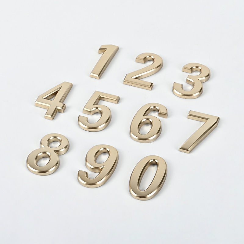 Picture of Wholesale In-Stock Abs Car Signs Self-Adhesive Number Door Plates Letter Signs Plastic Chrome-Plated Car Decoration