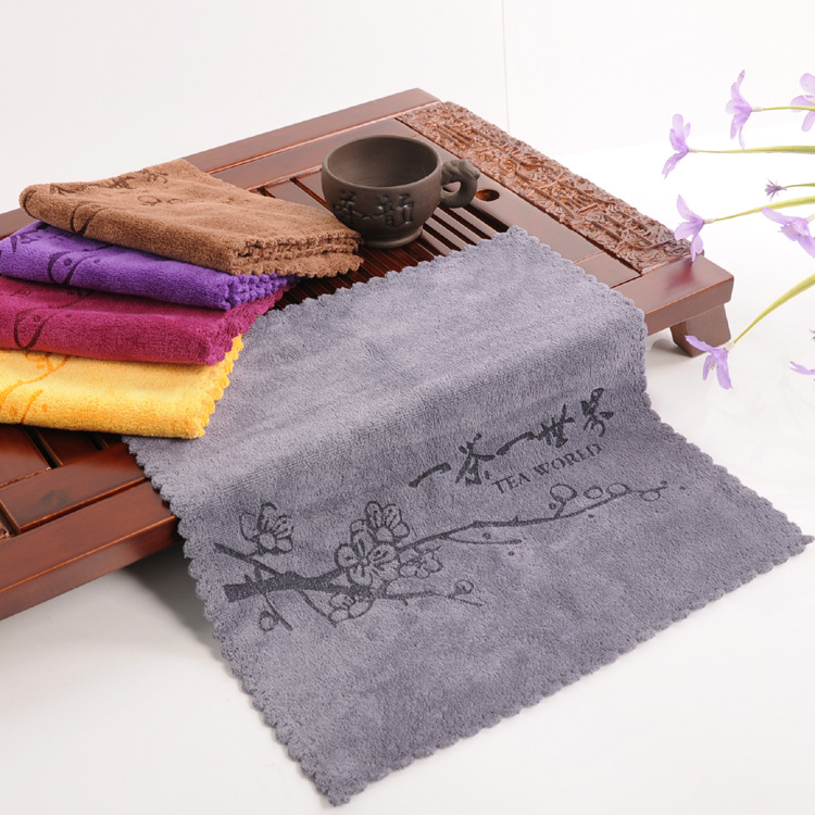 Picture of Tea Towel Thickened Absorbent Tea Towel Tea Table Rag Small Square Towel Kung Fu Tea Mat Pot Towel Independent Packaging Fixed Logo