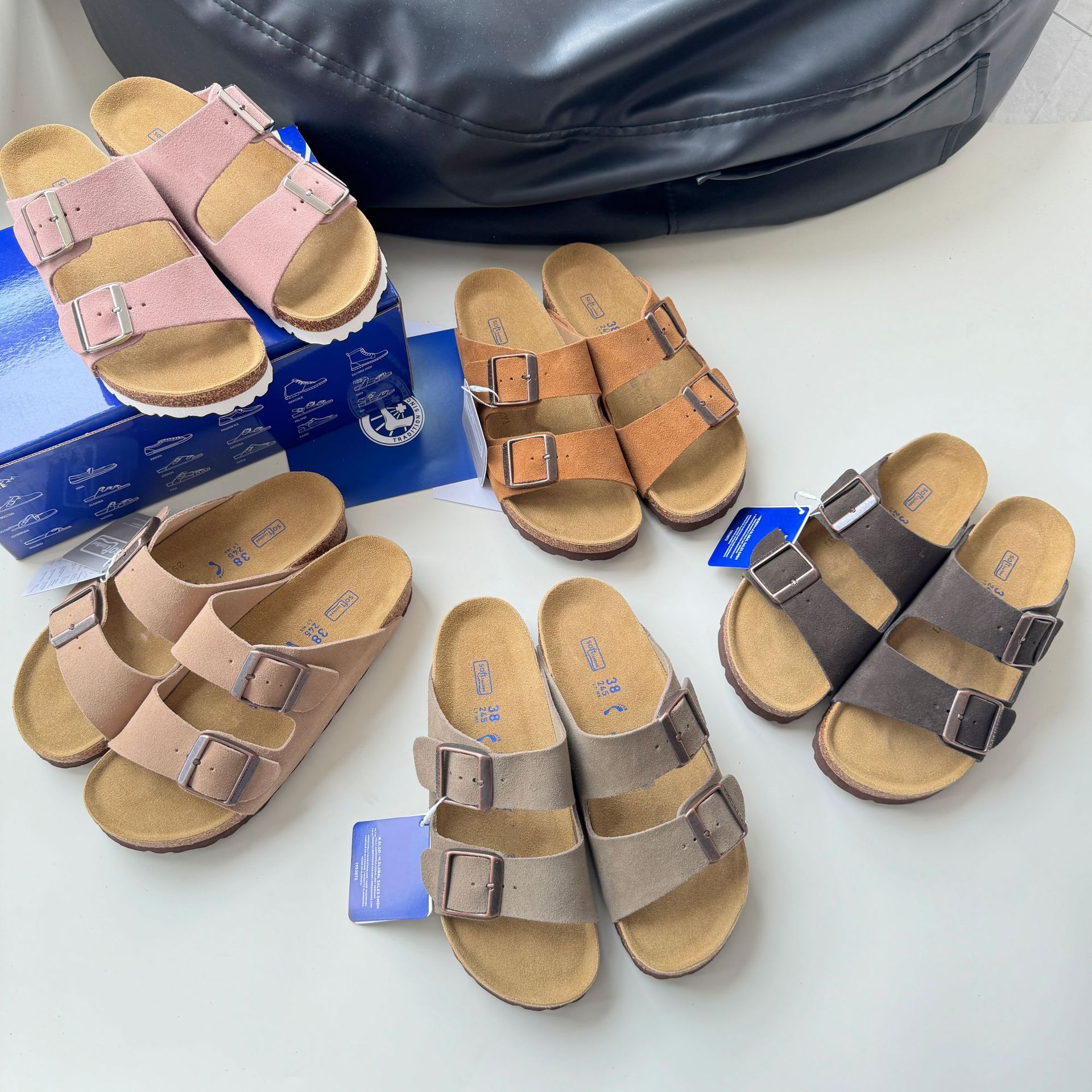 Sangpo Birkan Shoes High-end Cork Sandals Genuine Leather Platform Fishing Birkan Slippers Outfit Women's Summer 2025 Fashion
