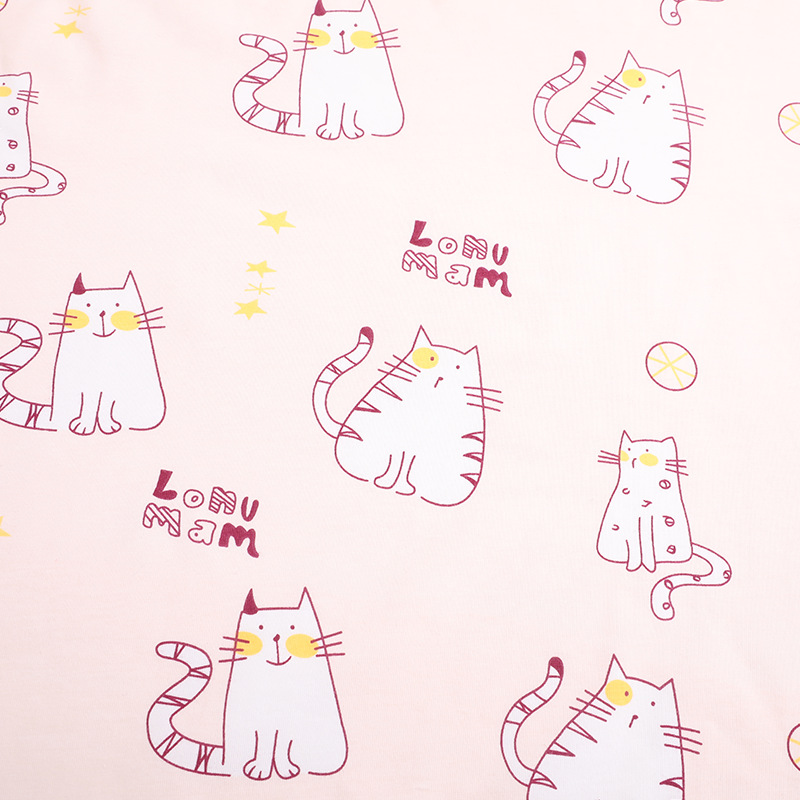 Picture of 130g cotton jersey printed class a combed single-sided cotton printed fabric spring and summer baby pajamas t-shirt fabric