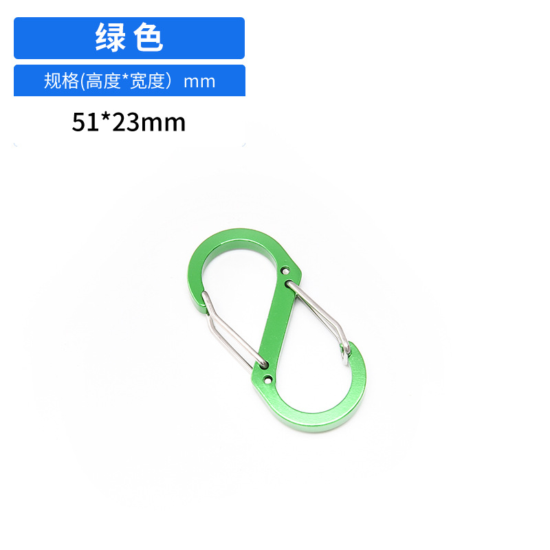 Picture of Manufacturer Wholesale S-Shaped No. 5 8-Shaped Buckle Aluminum Alloy Spring Buckle Flattened Jewelry Accessories Outdoor Multi-Functional 8-Shaped Buckle