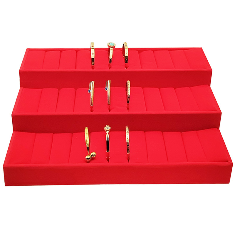 Picture of Multi-layer Trapezoidal Display Stand Stepped Live Ornaments Props Ring Antique Jade Bracelet Storage Rack