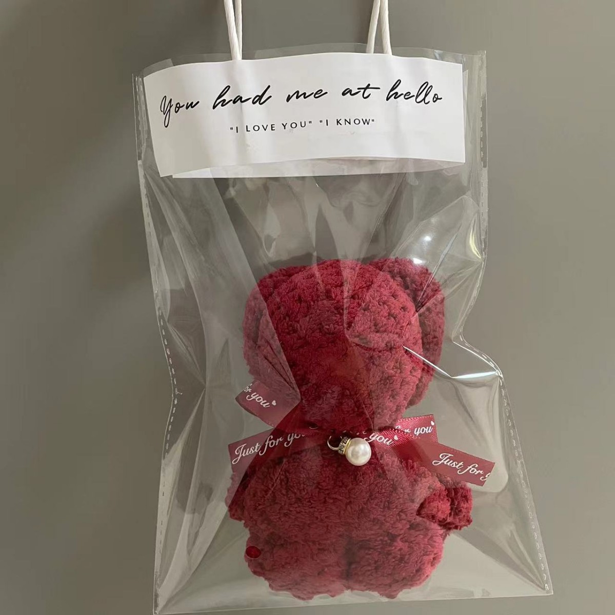 Picture of Bear Towel Wedding Accompanying Gift Big Happy Shop Small Square Towel Bridesmaid Return Gift Wedding Coral Fleece Towel