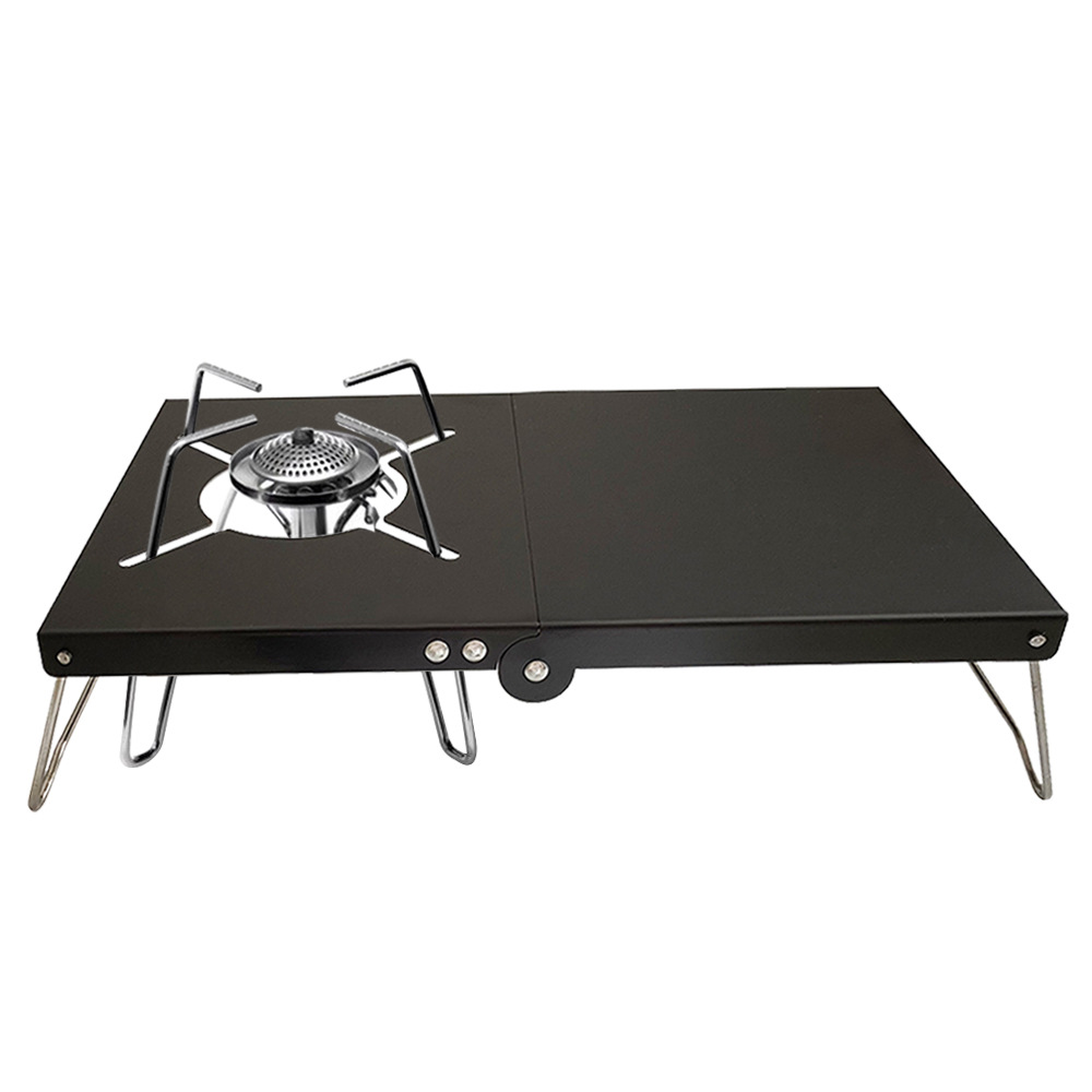 Picnic table outdoor folding table Japanese-style heat insulation table camping stove bracket table aluminum alloy camping stove table
