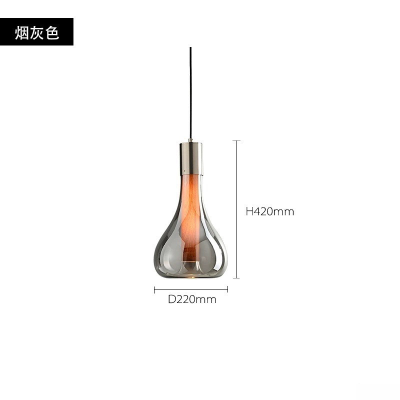 Picture of Nordic Creative Designer Glass Chandelier Advanced Sense Bedroom Restaurant Hotel Homestay Light Luxury Decorative Bar Table Lamp