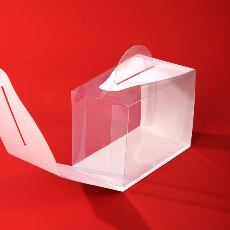 Picture of Transparent Portable Cake Box Take-out West Point Packing Box Dessert Dessert Cut Mousse Baking Box