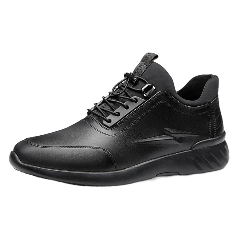 2025 spring men's shoes invisible inside increased 6CM leather men's casual sneaker breathable men's leather shoes wholesale