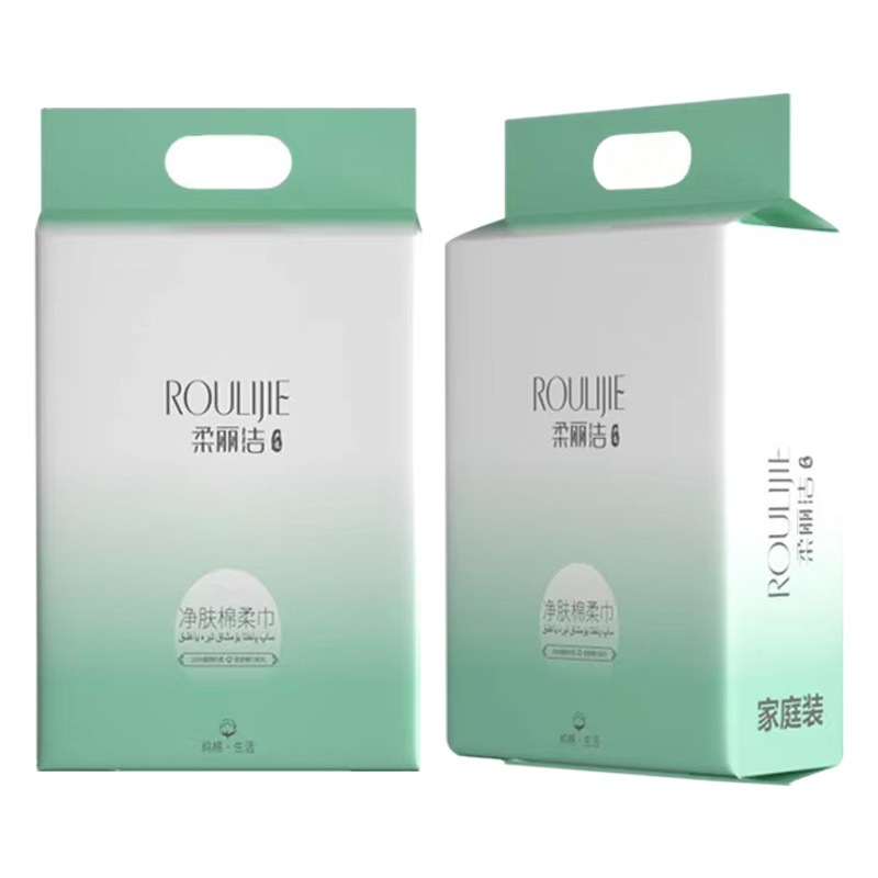 Authentic Manufacturer Wenzhou Roulijie 600g Disposable Face Towels, Convenient Hanging Style, Thickened Family Pack