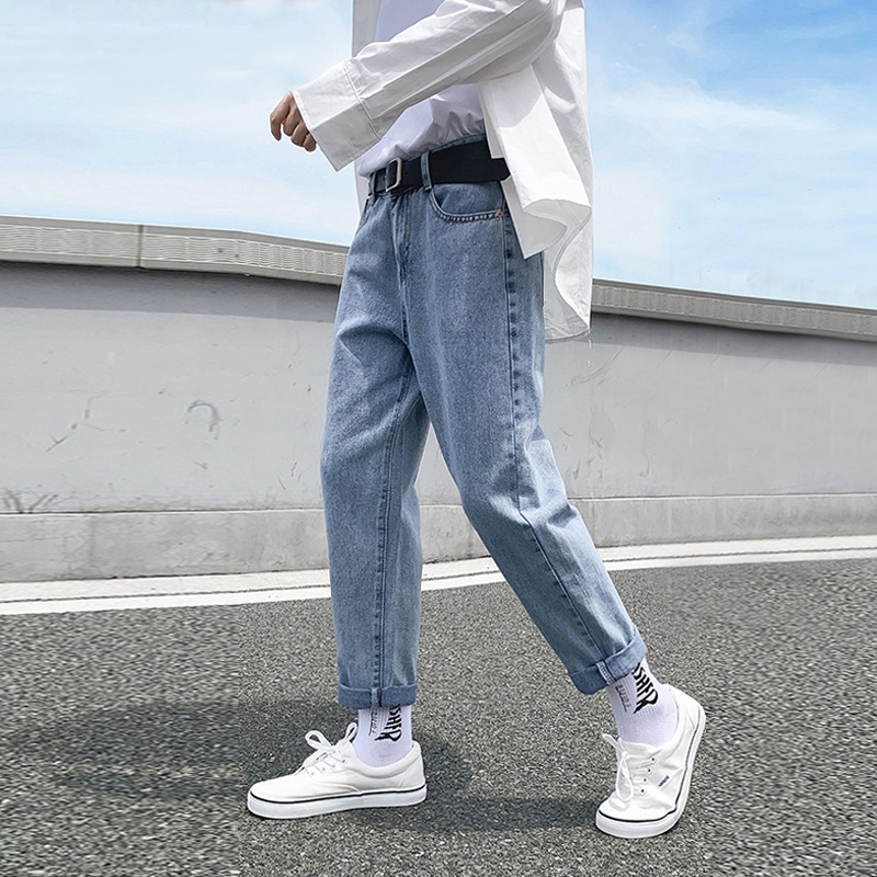 Picture of High waist jeans women's loose harem pants 2022autumn and winter casual straight slimming cropped radish daddy pants
