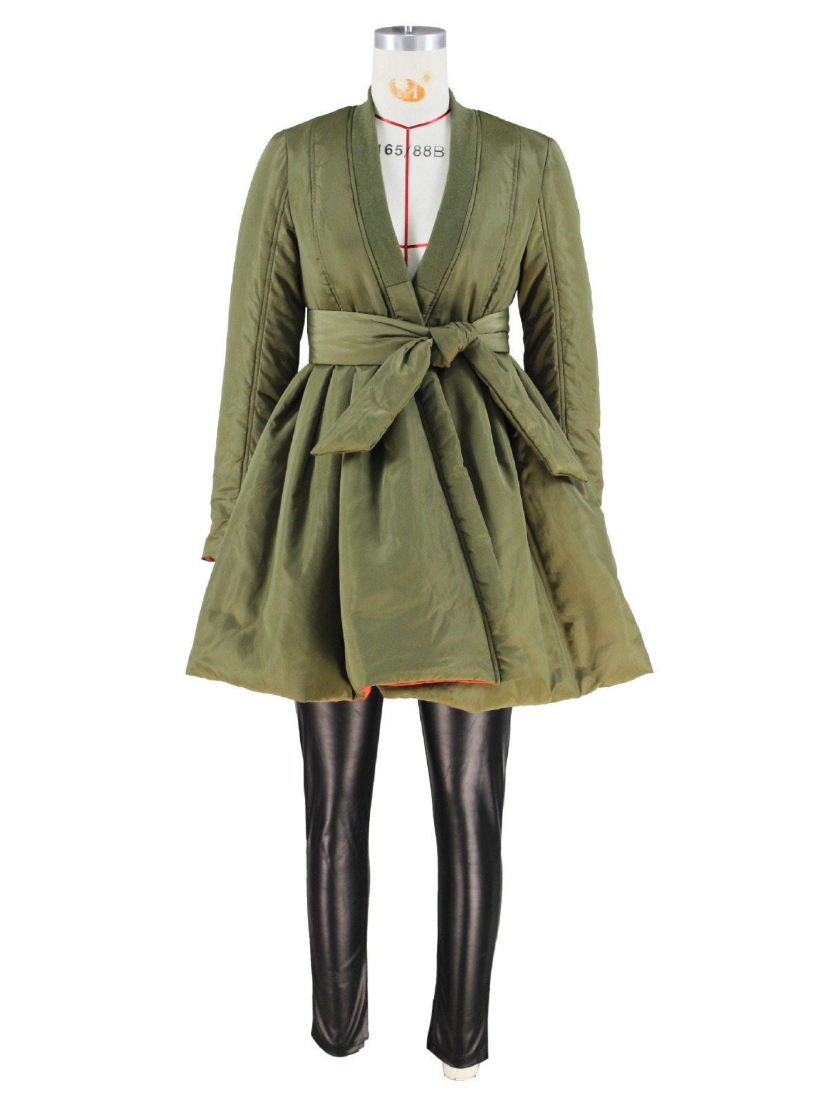 Picture of Cross-border e-commerce source factory fashion young contrast color pleated doll long cotton-padded jacket coat