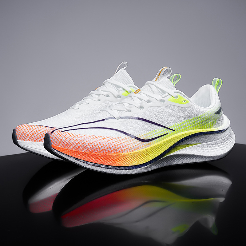 Real Carbon Board Popcorn Red Rabbit 7PRO Men's Lightweight Racing Breathable Running Shoes Shock Absorption Body Test sneaker for Men and Women