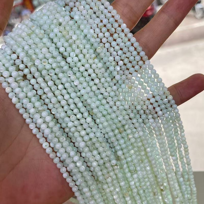Picture of 3mm Natural Freshwater Shell Beads Round Beads Colorful DIY Jewelry Accessories Hairpin Shell Beads Bracelet Necklace Clavicle Chain Beads
