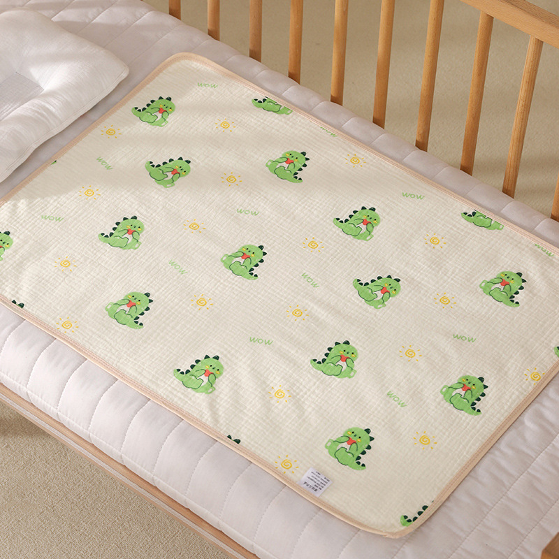 Picture of Baby Care Pad Waterproof Washable Pure Cotton Breathable Large Size Kindergarten Kidsren Can Use Baby Diaper Pad