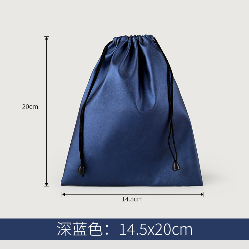 Picture of Color pu mobile power headset waterproof cloth bag mobile phone charging treasure drawstring pocket jewelry storage bag printing