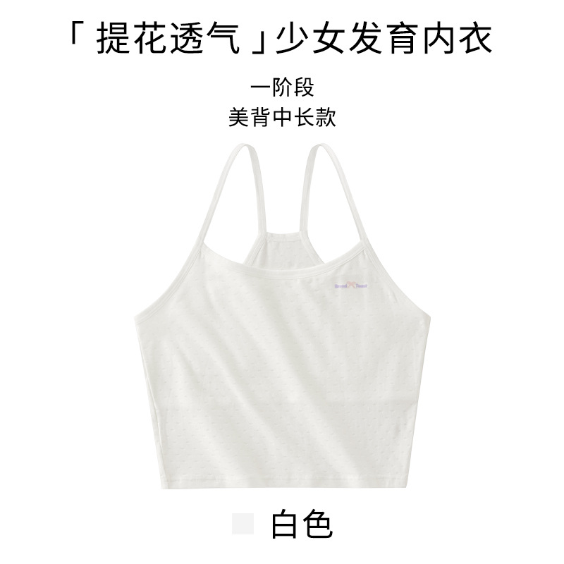 Picture of Girls' developmental teenage bra without steel ring tube top wholesale girls puberty vest students underwear girls