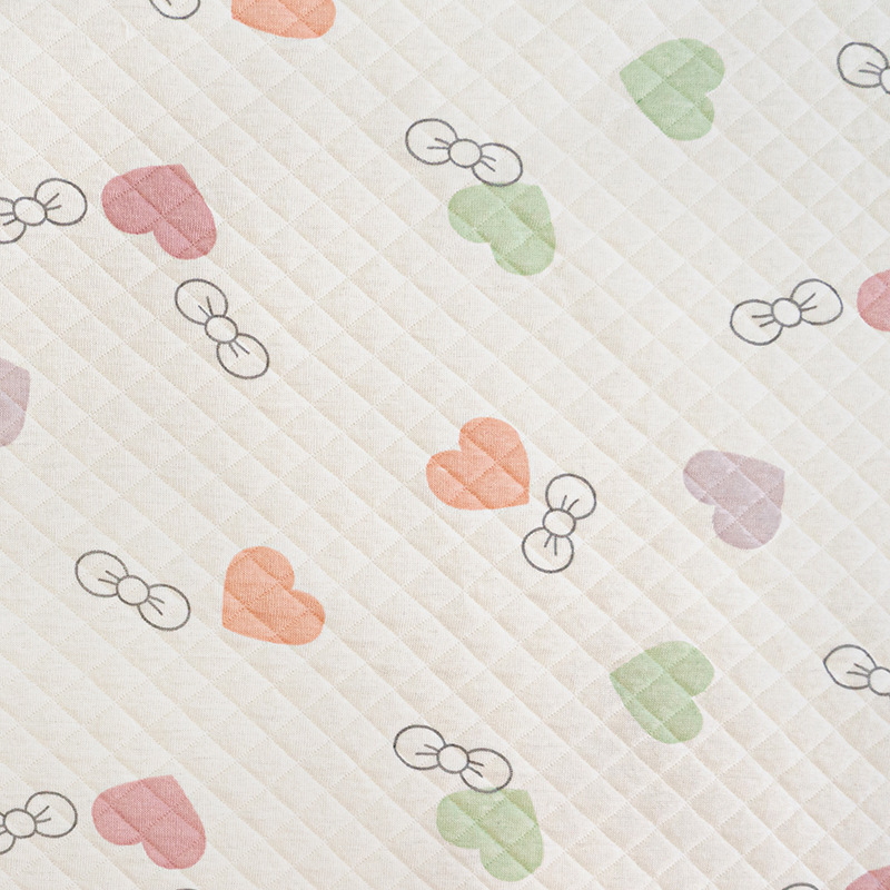Picture of Original White Diamond Lattice Jacquard Air Layer Printed Baby Quilted Fabric Baby's Sleeping Bag Quilted Fabric