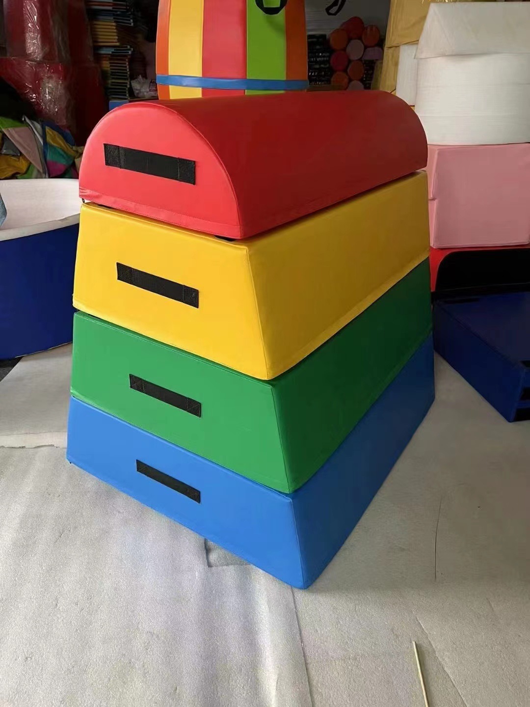 Picture of Physical fitness parkour nine-piece equipment materials children's physical fitness teaching aids progressive jump box physical fitness training equipment