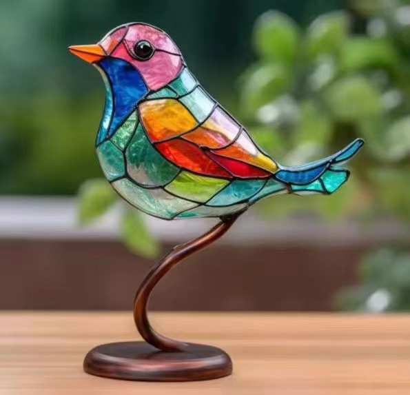 Picture of In stock new Amazon colorful bird home decoration bird metal home decorations