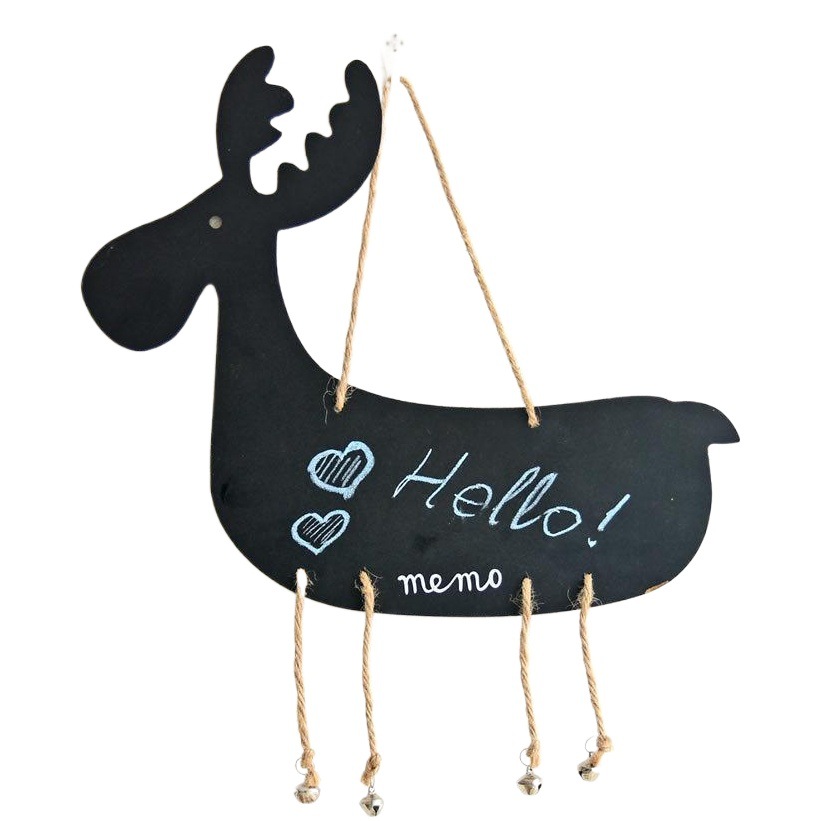 Three animal hanging children's small blackboard double-sided doorplate message board wall decoration props 0792
