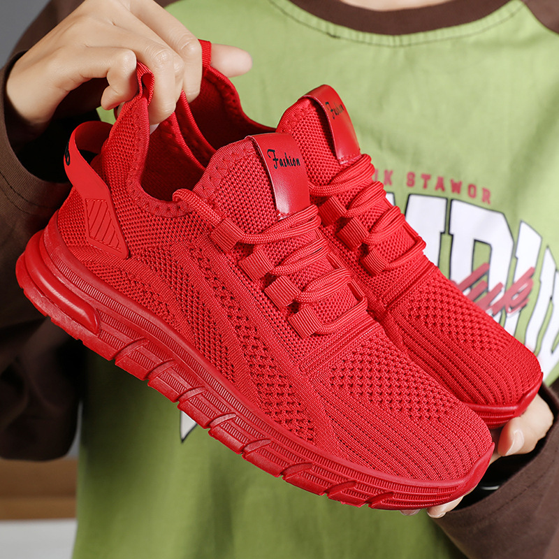 Shoes women's summer new generation hair fashion Joker running women's shoes wholesale air cushion shoes shallow mouth fly woven sports shoes