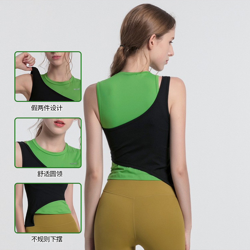 Picture of Cross-Border Tops, Sleeveless Running, Color Matching, Fitness Yoga Clothes, Trendy Sports Vests for Women, Slimming and Thin Outer Wear