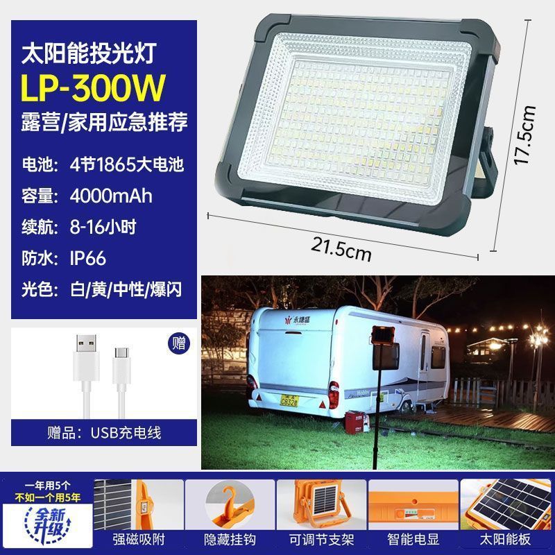 Picture of LED solar charging camping lights, tent lights, camping stalls, night market hanging lights, super bright outdoor emergency lights