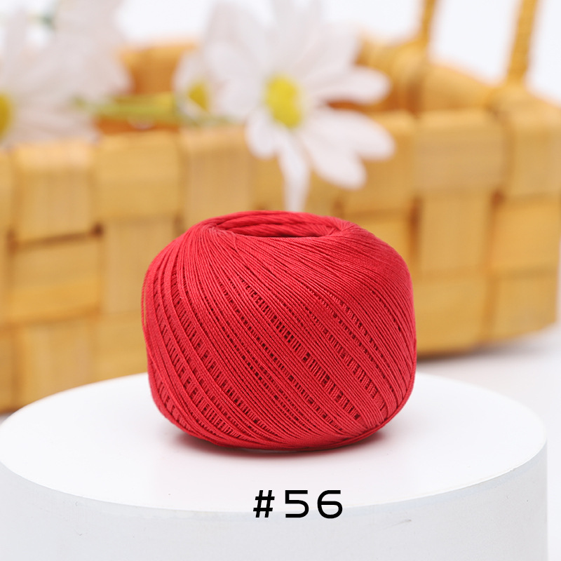 Picture of Warm Color No.10 Lace Strongly Twisted Mercerized Pearl Egyptian Long-staple Cotton Handmade Micro-hook Hand-bow Ball 20g Wool Ball