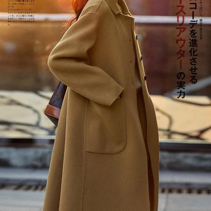 Picture of Plus size women's wool overcoat Women's Mid-length 2023 autumn and winter New loose high-end double-sided velvet woolen coat
