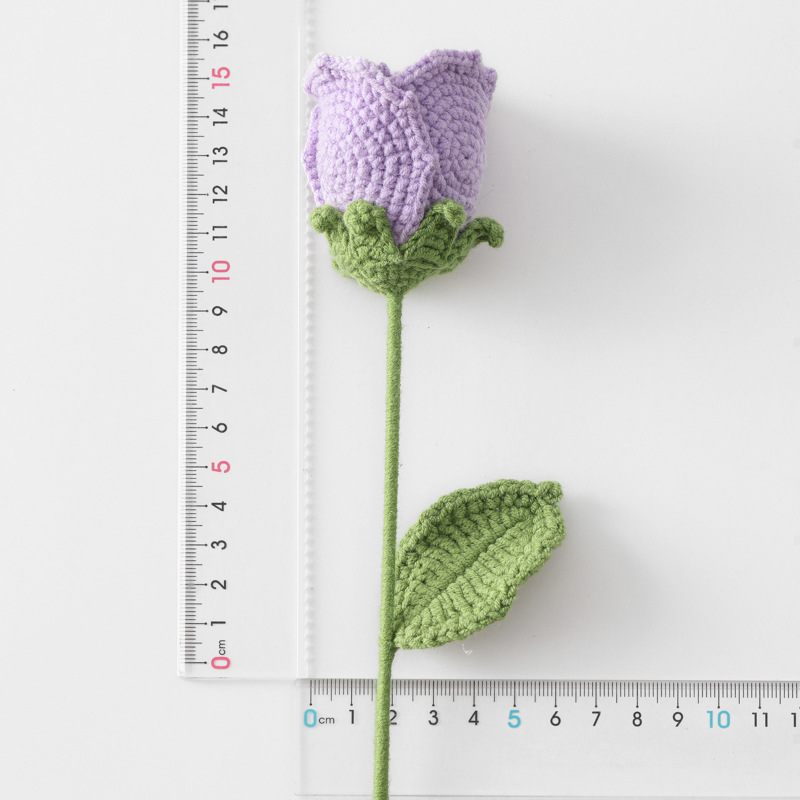 Picture of Tanabata Festival Christmas New Arrival Handmade Crocheted Sheffield Line Small Wine Glass Rose Branches for Wife Lover