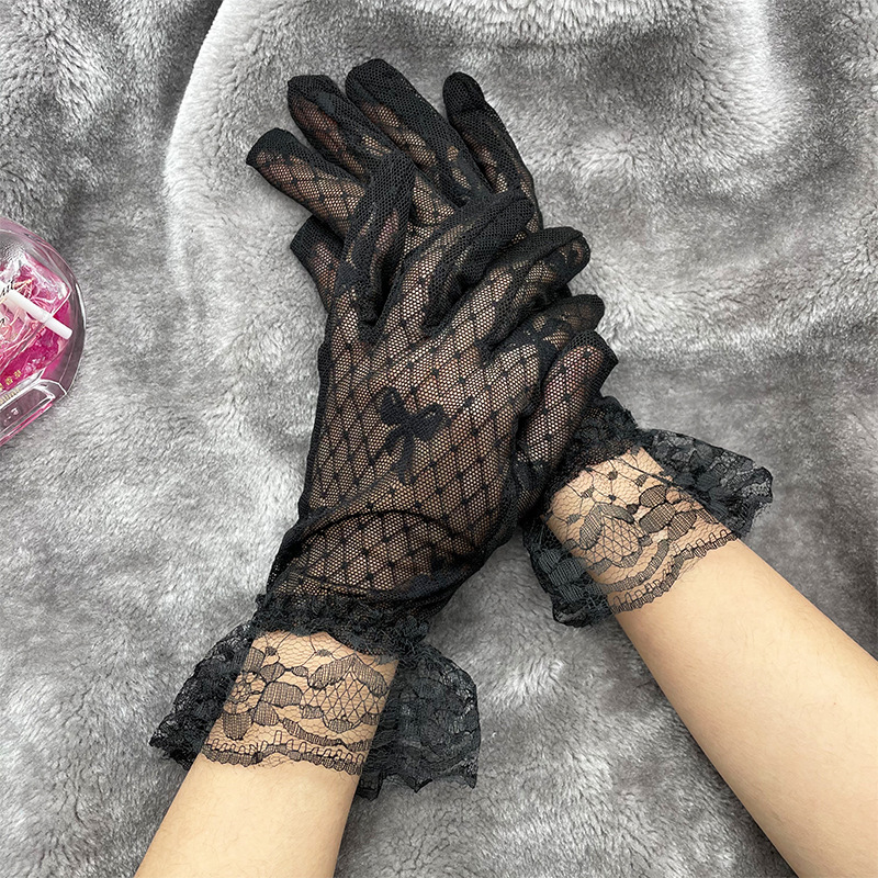 Picture of Retro dance party cheongsam dress accessories mesh hat gloves suit european and american socialite feather face covering hair accessories suit