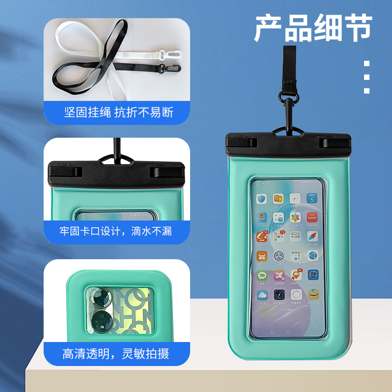 Picture of New PVC waterproof mobile phone bag outdoor beach sports swimming diving touch screen sealed waterproof mobile phone case