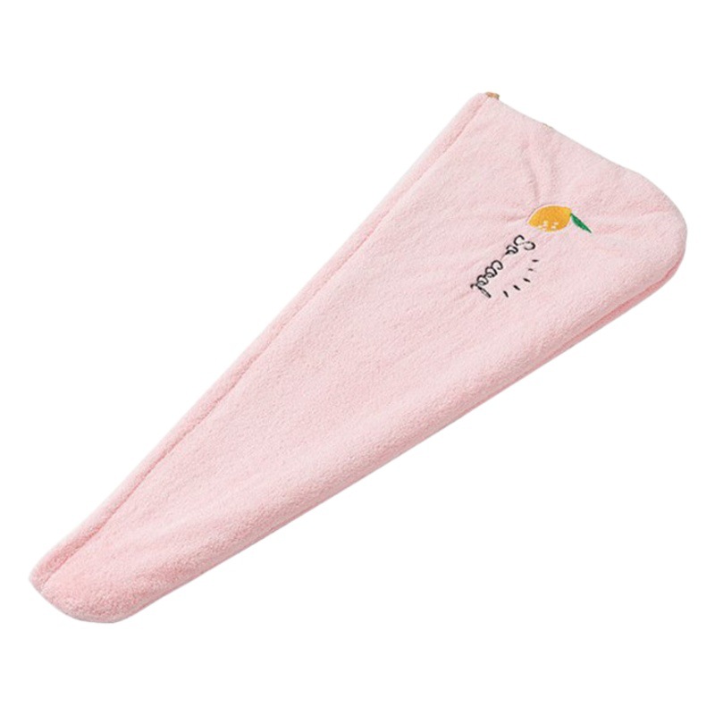 Cute Female Super Absorbent Towel Quick-Drying Shower Cap Thickeneded Dry Hair Towel Baotou Wiping Coral Velvet Embroidered Dry Hair Cap