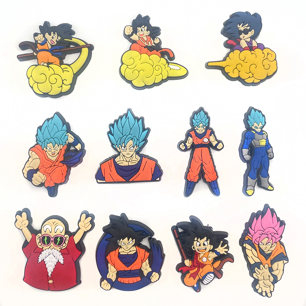suit Dragon Ball Series Cave Shoes Shoes Flower Shoe Buckle Garden Shoes DIY Decorative Buckle Accessories PVC Soft Rubber Jewelry