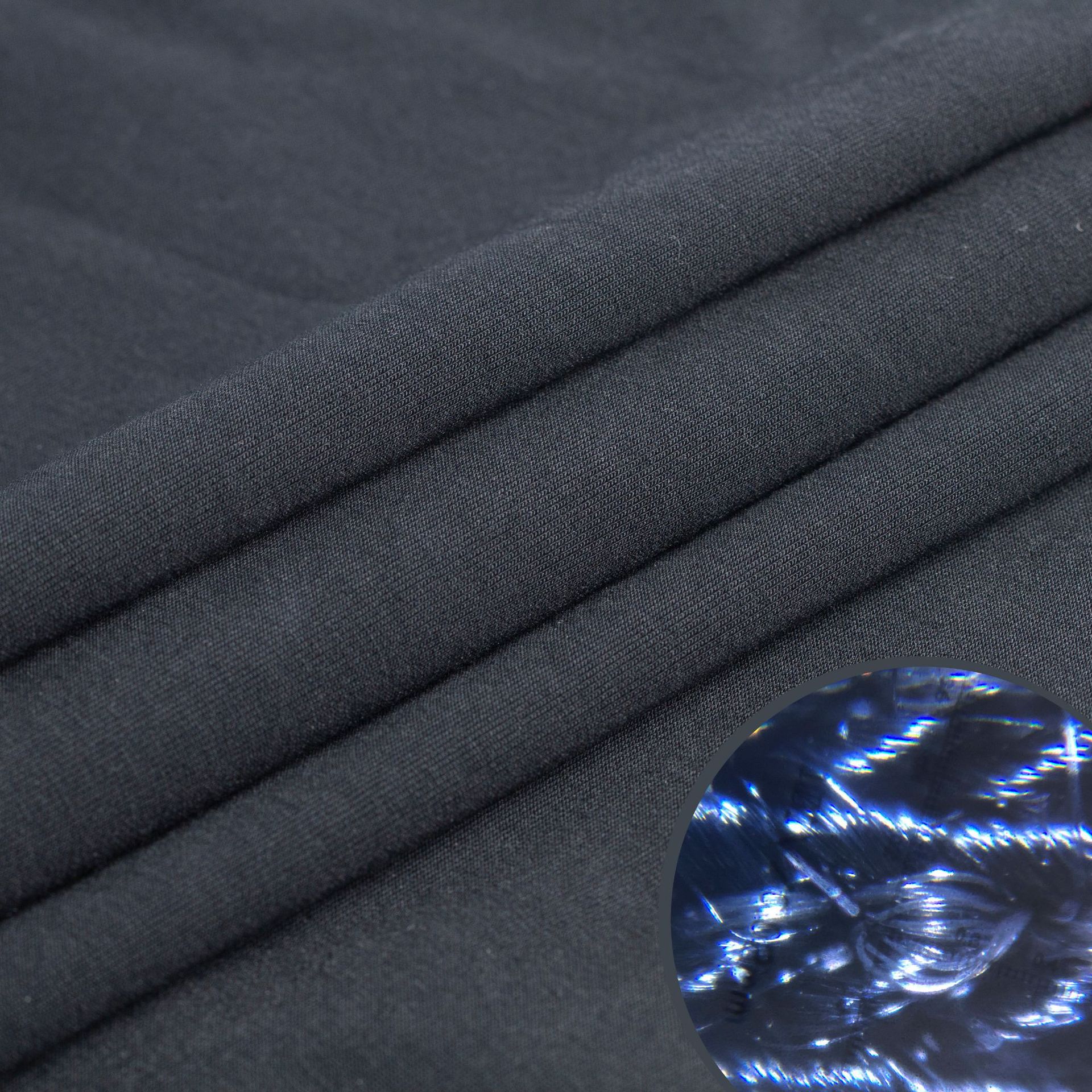 Picture of Modal silver fiber interwoven flat double-sided conductive anti-static electromagnetic wave shielding EMF SHIELD knitted fabric