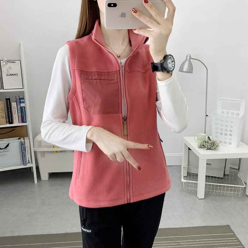 Picture of Vest Men's Spring and Autumn Fleece Sleeveless Fleece Vest Outdoor Fleece Vest Vest Women Fleece Jacket