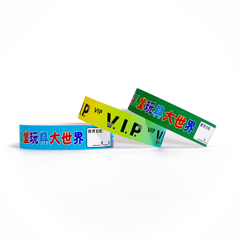 Picture of Children's Amusement Park Meeting Disposable DuPont Paper Bracelet Scenic Bar Outdoor Waterproof Anti-tear Wrist Band