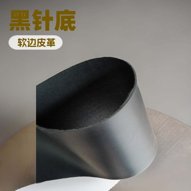 Factory in stock direct PVC artificial leather black needle black needle fabric leather