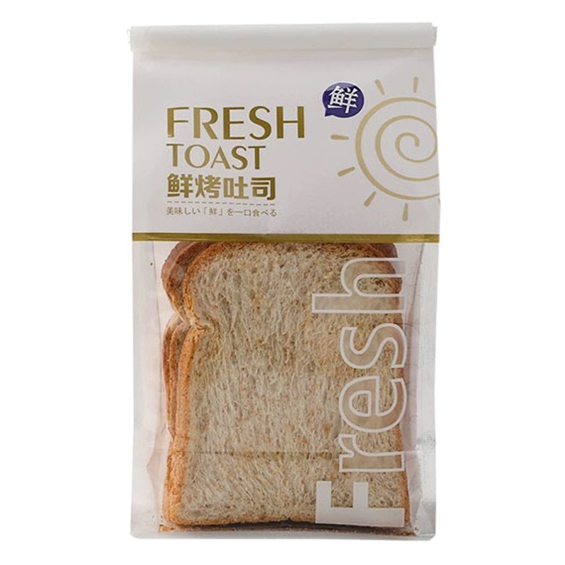 Toast Bread Packaging Bag Potato Wire Curl Self-sealing Bag Kraft Paper Bag Fresh Baked Sliced Bread Packaging Bag