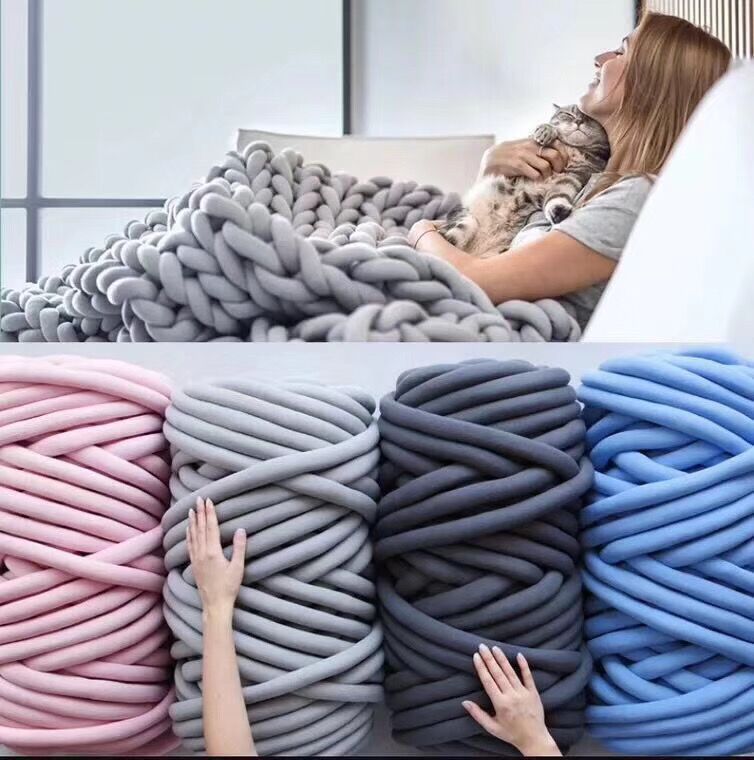 Ins core cotton 30 yuan 2kg ins core-spun yarn thread hand-woven blanket thread DIY 22 color core-spun thread