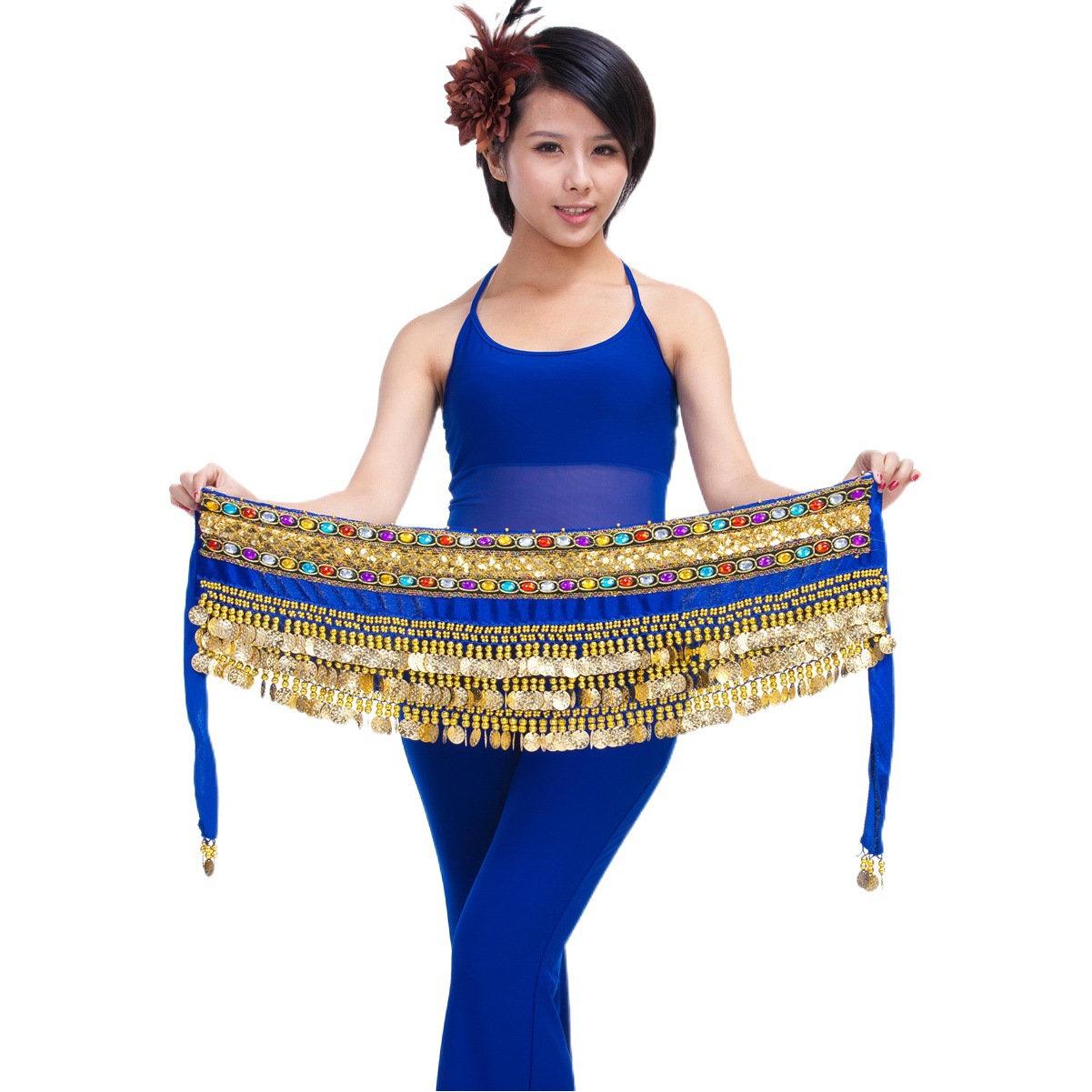 248 currency double drill chain belly dance waist chain belt waist decoration hot selling explosions Egyptian waist chain source manufacturers