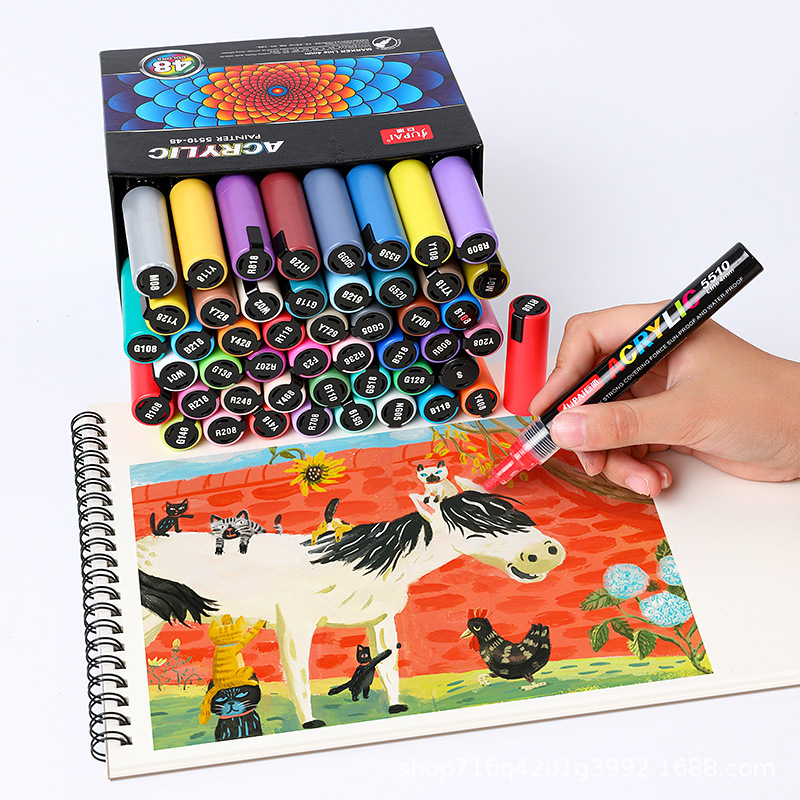 Acrylic marker pen 36 Color monochrome optional cross-border EU standard genuine water-based non-fading stone marker pen