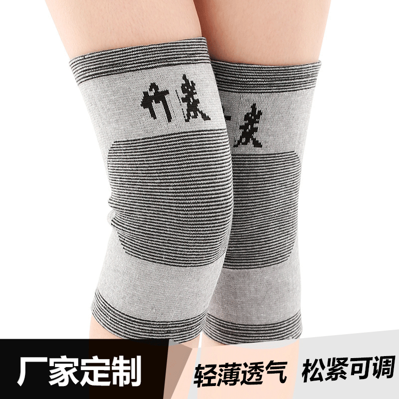 Bamboo charcoal knee pads warm summer air-conditioned room old cold legs breathable Men's and women's joint protection spot wholesale